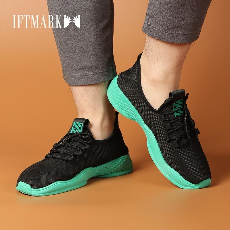 IFTMARK ใหม่ รองเท้าผ้าใบแฟชั่นผู้ชาย แบบผูกเชือกใส่สบาย ผ้านุ่มใส่สบาย ระบายอากาศ[ส่งเร็วพิเศษ]