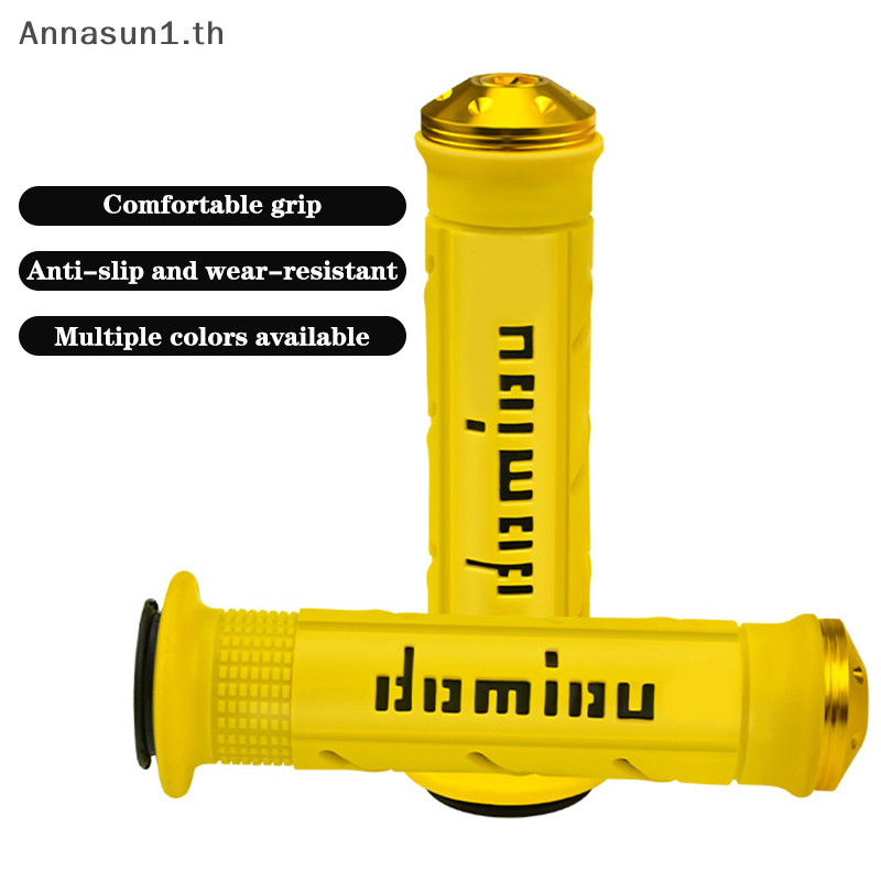 Annasun 7/8 "22 24mm Motorcycle Grips Handle Bar สําหรับ Universal Pit Bike Motocross รถมอเตอร์ไซด์ยาง GEL Domino Grip 5 สี TH