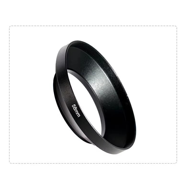 Camera Lens Hood 37mm 39mm 40.5mm 43mm 46mm 49mm 52mm 55mm 58mm 62mm 67mm 72mm 77mm 82mm Wide Angle Lens Hood Metal Screw-in sony fuji nikon cano