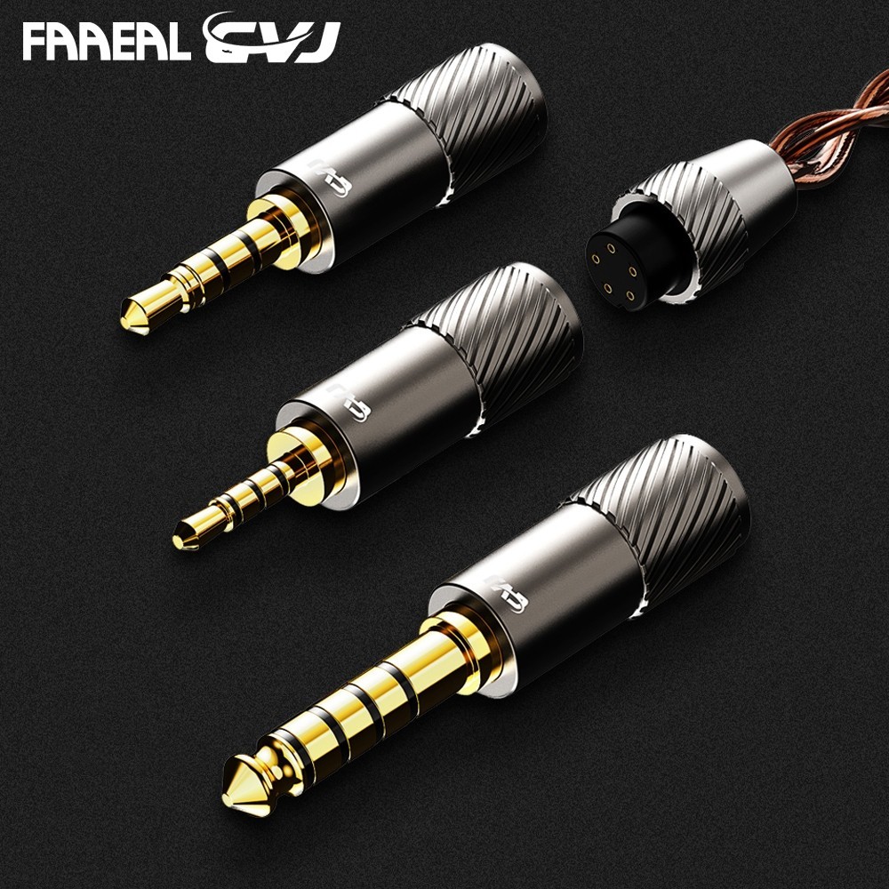 Faaeal CVJ ปลั๊กแจ็คแปลงหูฟัง ตัวผู้ 3.5 มม. 2.5 มม. 4.4 มม. Type-C ชุบทอง แบบเปลี่ยน สําหรับ CVJ TR