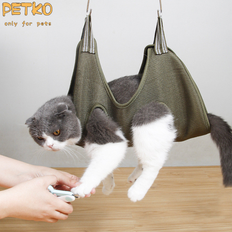 Petko Cat and Dog Nail Clipping Artifact - เปลญวน Pet Grooming Hammock Anti-scratch and Anti-bite Fix Artifact