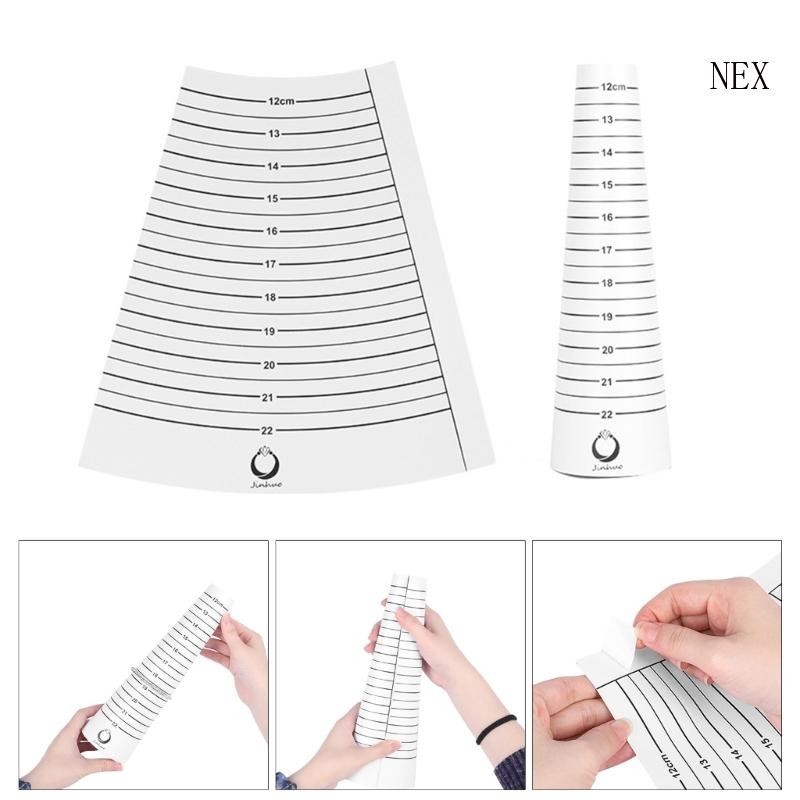Nex สร้อยข้อมือกลม Mandrel วัด Sizer สร้อยข้อมือกระดาษเครื่องมือวัดสําหรับขนาดเครื่องประดับกําไลข้อมือวัด Stick