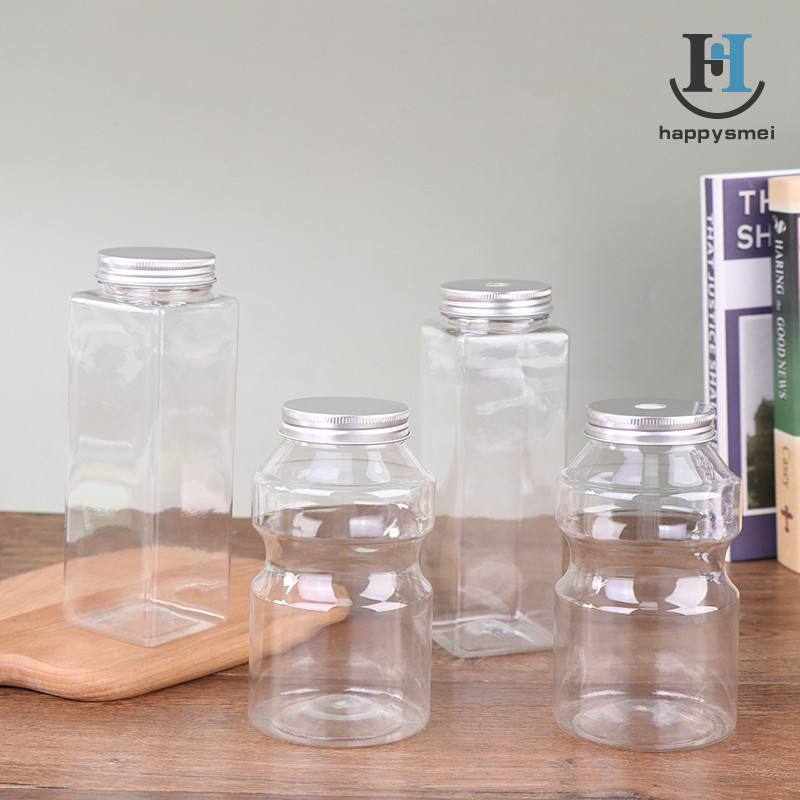 [GA] 500ml Square เครื่องดื่มน้ําผลไม้แบบใช้แล้วทิ้งขวดชานมขวดโยเกิร์ตพลาสติก TH