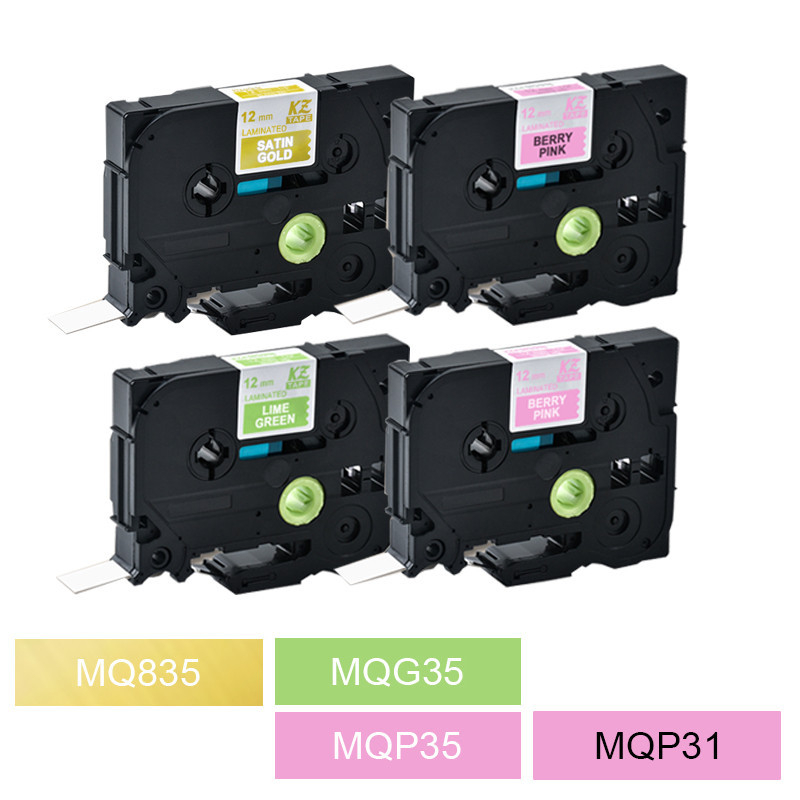 1pk สีขาวบน Berry สีชมพู 12 มม.ลามิเนต Matt ป้ายเทปสําหรับ Brother TZE-MQP35 TZ-MQG35 M31 สําหรับ P-