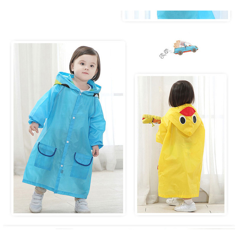 เสื้อกันฝนสำหรับเด็กลายการ์ตูนสุดน่ารักเสริมกระเป๋าหลัง พกพาสะดวก แนะนำเด็กสูง90-130cm. YY046 - รูปที่ 4