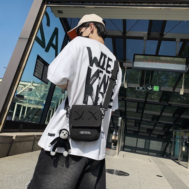 Messenger Bag Mens Street Wear Sports Shoulder Small Backpack สไตล์ญี่ปุ่น