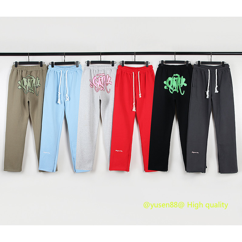 **** Hot **** Synaworld เจาะสไตล์สไตล์อเมริกัน Street Hip Hop Hooded ขนแกะซับกางเกงลําลอง