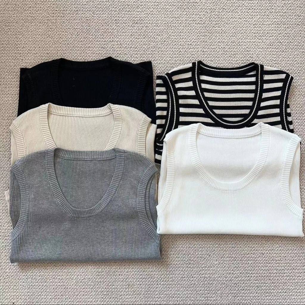 C&m ฤดูร้อนแฟชั่นใหม่ทุกการแข่งขันเสื้อกั๊กแขนกุดถัก