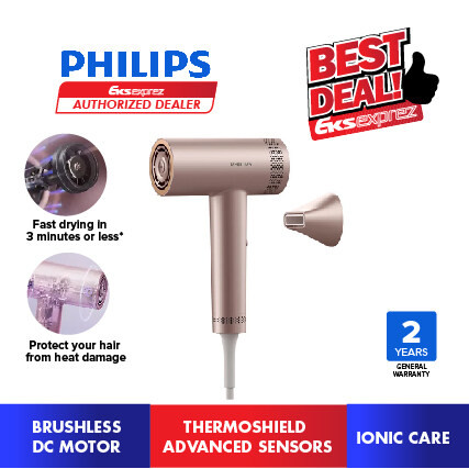 เครื่องเป่าผม Philips 8000 Series พร้อม ThermoShield ขั้นสูง BHD837/03 BHD837