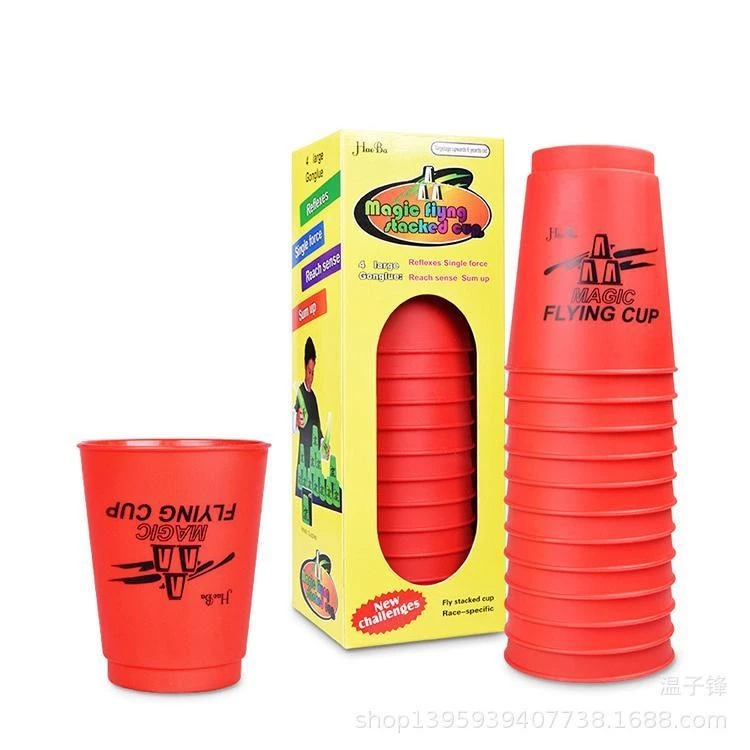Stack Cup เกมส์เรียงแก้ว แก้วสแต็ก แก้วสแตค (มีให้เลือกหลายสี) Magic flying stacked cup 12 PCS ของเล่นเด็ก Toys thumbnail 8