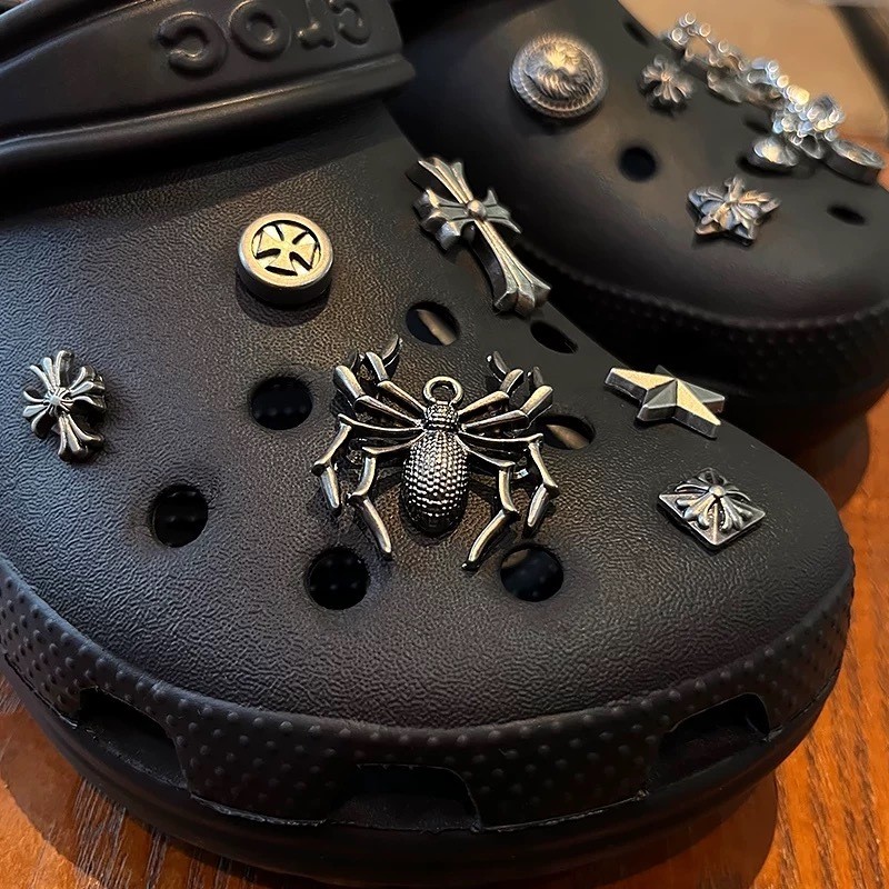 รองเท้าแตะแฟชั่น อุปกรณ์เสริม, Crocs Jibbitz Charms, jibbitz Set, รองเท ้ าแตะคุณภาพสูง อุปกรณ์เสริม, อุปกรณ์รองเท้า Punk Chain โซ่โลหะ
