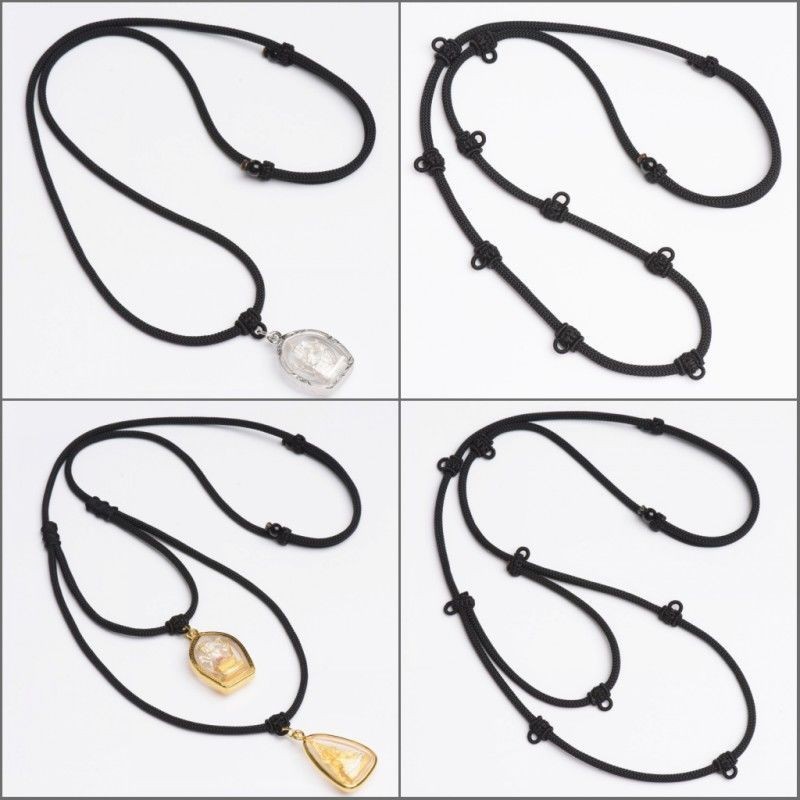 T ประเทศไทย Amulet Chain Amulet Lanyard ปรับความยาวเดี่ยวแขวน Multi-แขวนจี้เชือกไม่จางหายผู้ชายผู้หญิงสไตล์202802