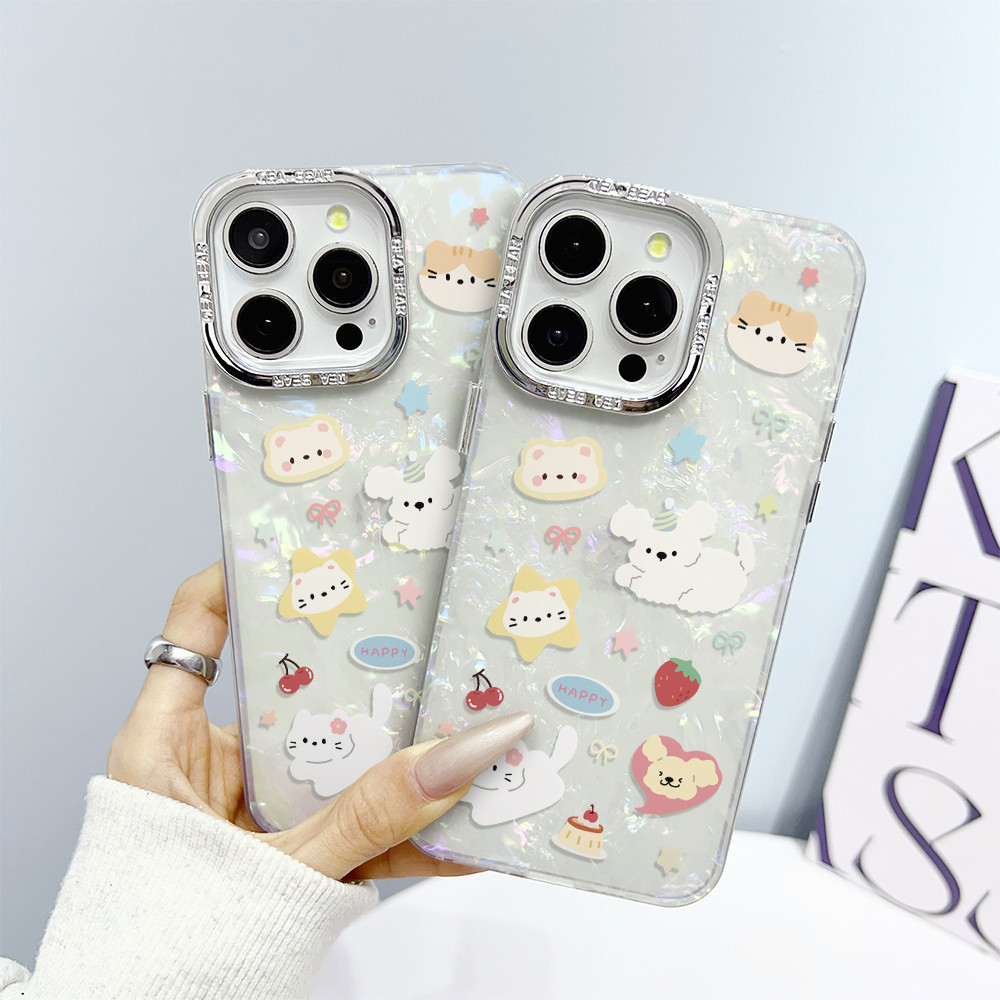 💖Stars💖เข้ากันได้ โทรศัพท์ไอโฟน iPhone 16PROMAX 15PROMAX 14PRO 11PRO 12 11 บุคลิกภาพ กรณีโทรศัพท์มือ