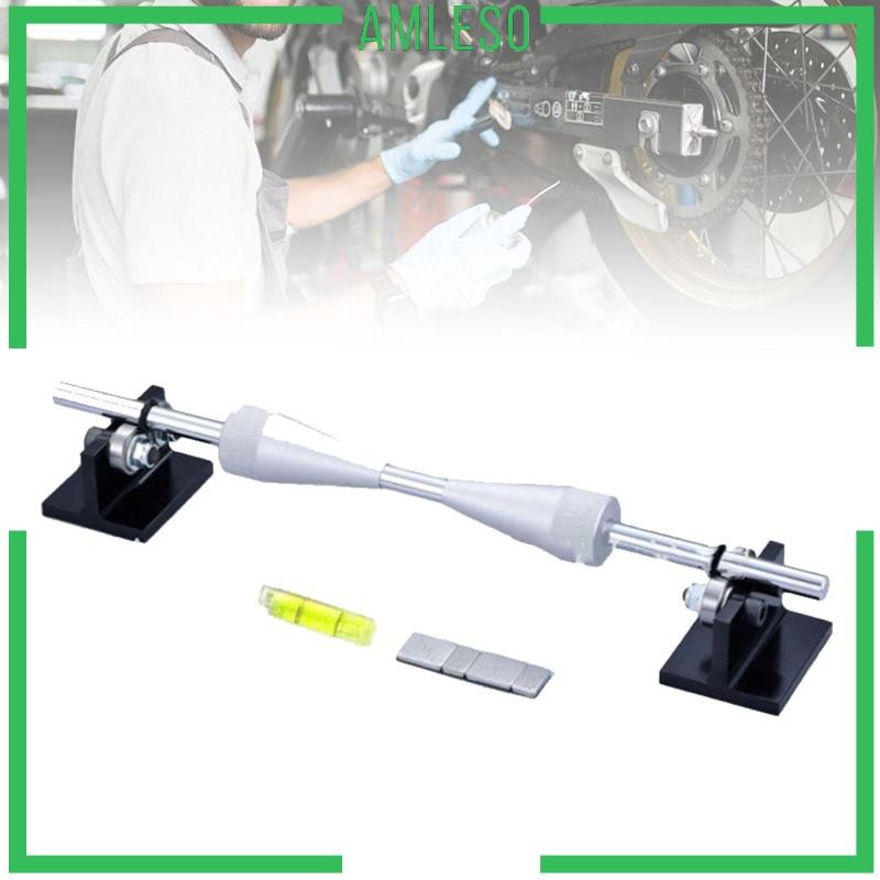 [Amleso] Motorcycle Wheel Balancer High Hardness Bike Wheel Repair Truing Stand