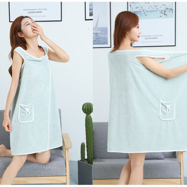 Grace Thai มาใหม่ ผ้าเช็ดตัว เสื้อคลุมอาบน้ำ ดูดซับน้ำได้ดี ไม่หลุดร่วงง่าย ไมโครไฟเบอร์
