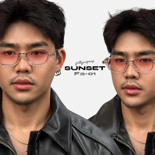 แว่นตากันแดดรุ่น SUNSET F2 [ แว่นตาแฟชั่น แว่นกันแสงสีฟ้า แว่นกันแดด กันUV400 แว่นทรงเกาหลี ] ชาย หญิง