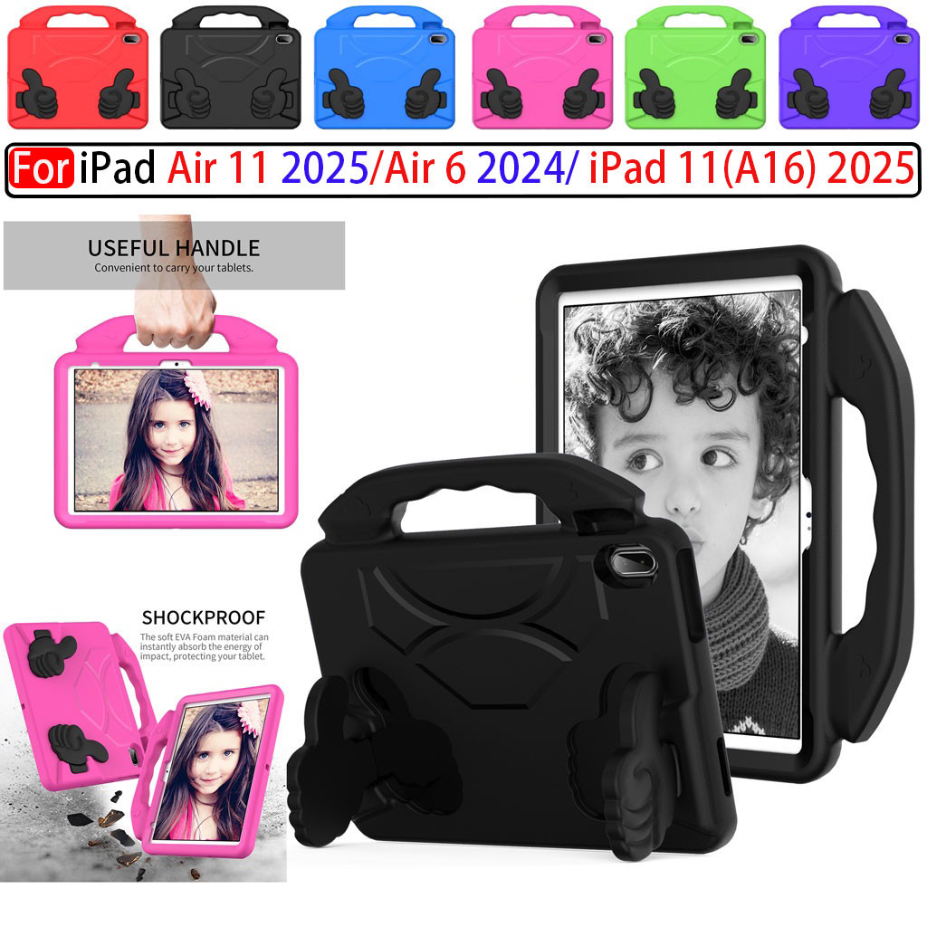 สําหรับ iPad Air 11 2025 M3 M2 iPad 11 2025 A16 Air6 Air 6 2024 11 นิ้วกันกระแทกเด็ก Eva Handle Frie