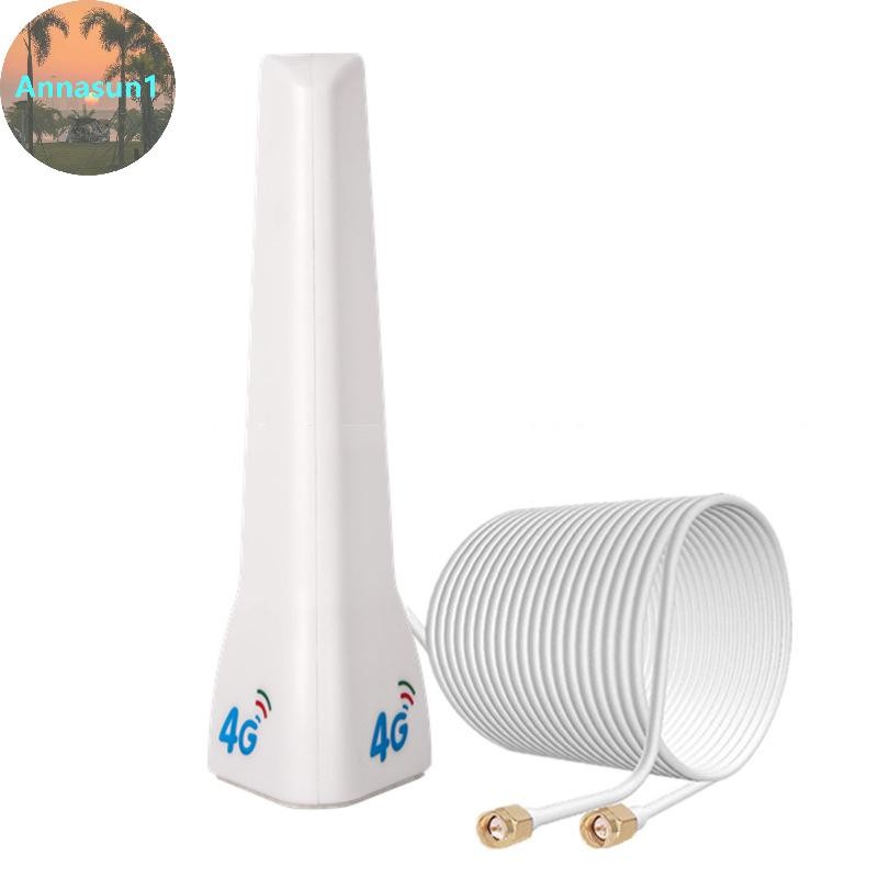 Annasun 4G LTE เสาอากาศภายนอกเสาอากาศในร่ม 29dBi SMA ชาย CRC9 TS9 Connector Dual 2M เมตรสําหรับเราเต