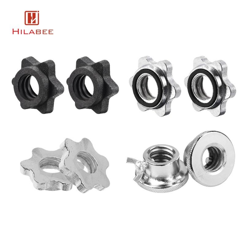 Hilabee 2 ชิ้น Barbell Collars Dumbbell Collars สําหรับยกน้ําหนักกีฬา Home Gym