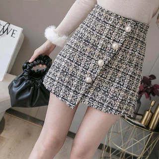 พร้อมส่ง กระโปรงไหมพรม ทรงเอ มีไซส์ S-5XL ผ้าทวิต กระโปรงผู้หญิง มีซับใน ทรงสวย แฟชั่นเกาหลี