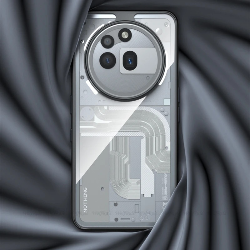 Nothing Phone 3A Pro Case Cover Nothing Phone 3A Pro Capas Back Matte Frosted สีดําโปร่งใส Fundas No