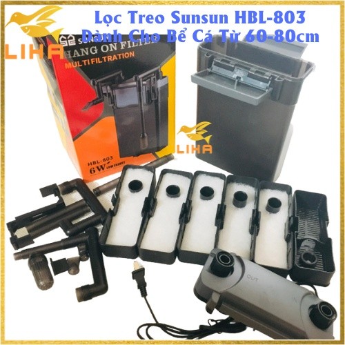 Sunsun กรองแขวน HBL801 HBL802 HBL803 สําหรับตู้ปลาตั้งแต่ 20-80 ซม.