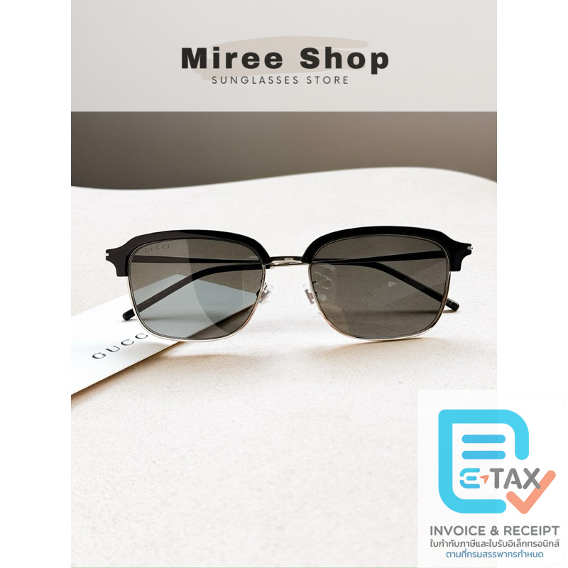 Gucci Thin Square Sunglasses ทรง Clubmaster เท่หรู ของแท้ GG1733SK
