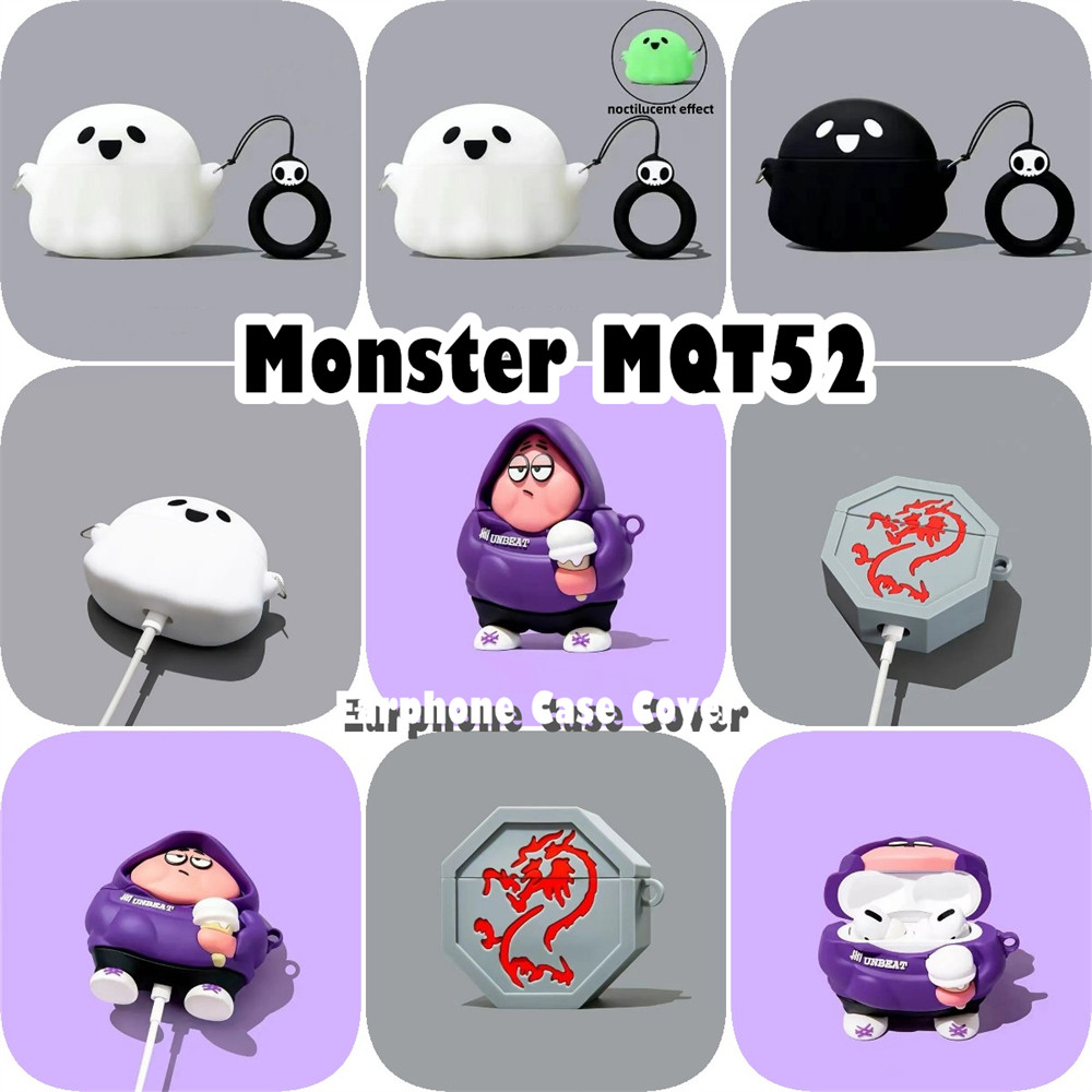 ส่วนลดสําหรับ Monster MQT52 กรณีปลอกซิลิโคนอ่อนนุ่มการ์ตูนที่น่าสนใจหูฟังกรณีฝาครอบ
