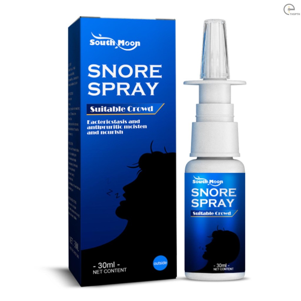 South Moon 30ml Snore สเปรย์ส่วนผสมลดการนอนกรนปรับปรุงคัดจมูกบรรเทาโรคจมูกอักเสบ