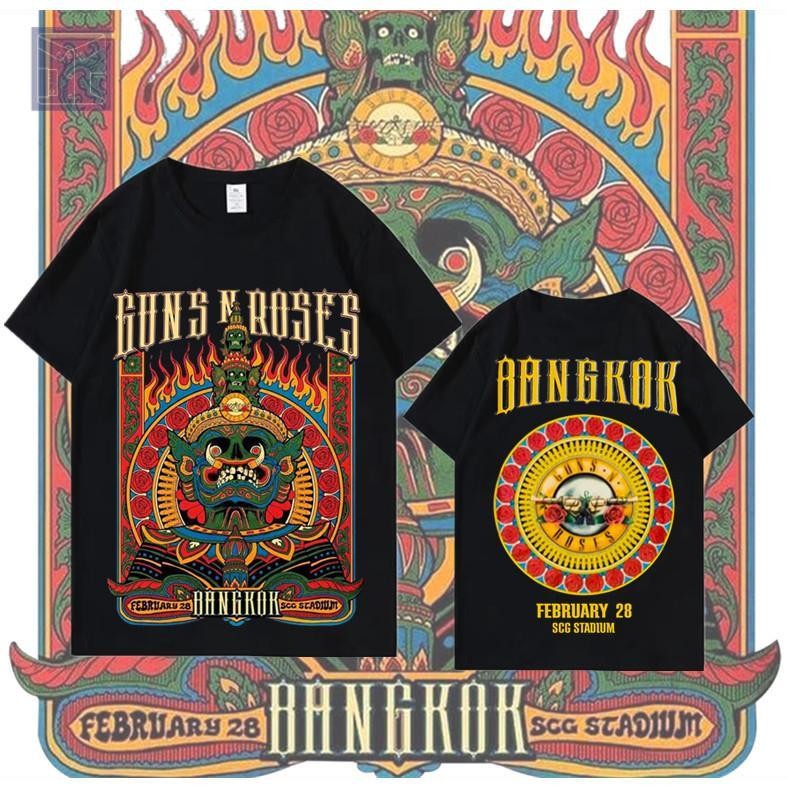 พร้อมส่ง เสื้อยืดผู้ชาย Guns N’ Roses วินเทจร็อก ผ้าฝ้ายแท้100% ใส่สบายสุดๆ โอเวอร์ไซส์ แฟชั่น t shirt ถูกที่สุด