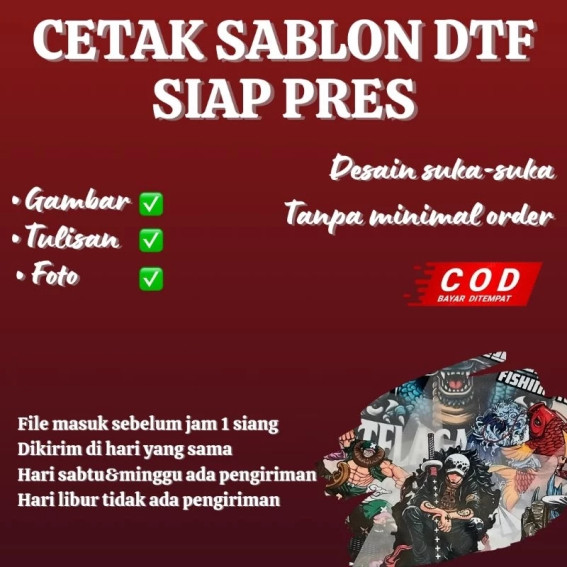 บริการการพิมพ์หน้าจอ DTF แบบกําหนดเองพร้อมกด A5 & A4 & A3 / DTF Printing พร้อมกด