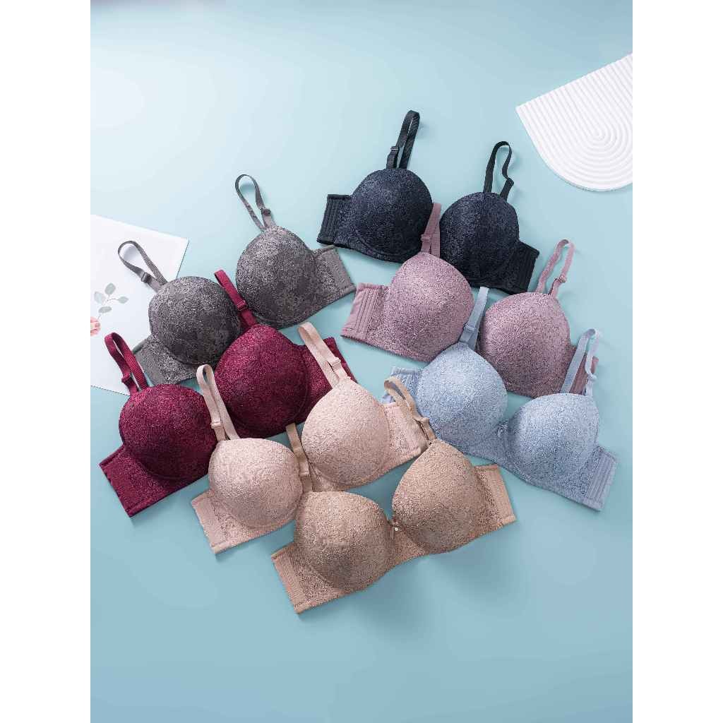 Elegant Full-Cup Lace Bra 38-48 D Cup Women Comfartable Plus Size
