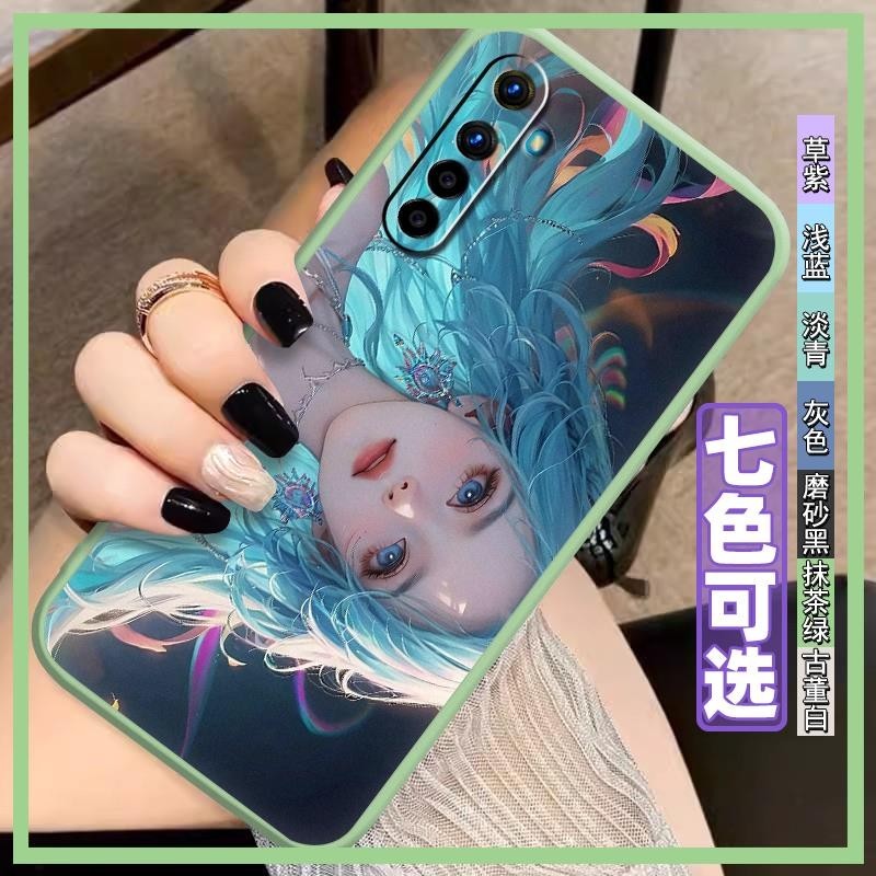 diy Full wrap Phone Case For OPPO Realme X2/Realme XT/K5 female Soft case customized Shockproof Solid color Creative