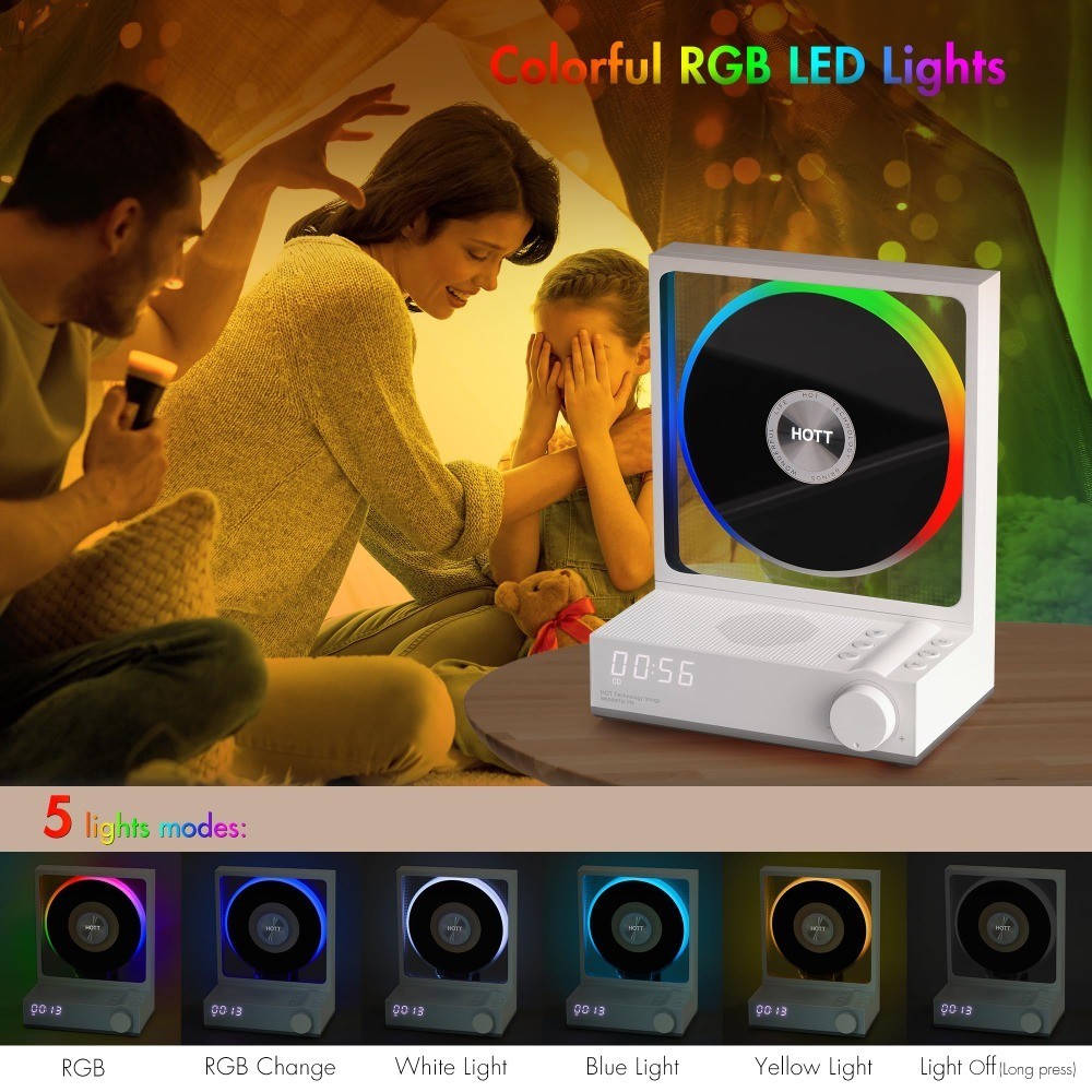 HOTT Retro HIFI CD Player TF Card Input