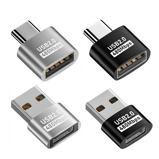 อะแดปเตอร์แปลง USB 2.0 Type-C OTG Type C USB C Male To USB Female สําหรับ Mac Laptop USBC OTG Connector