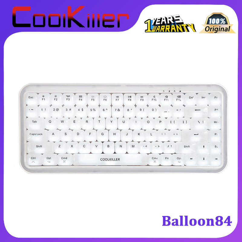 มีสินค้าในสต๊อกCoolkiller Balloon84 Low Switch Mechanical Keyboard Bluetooth Wireless