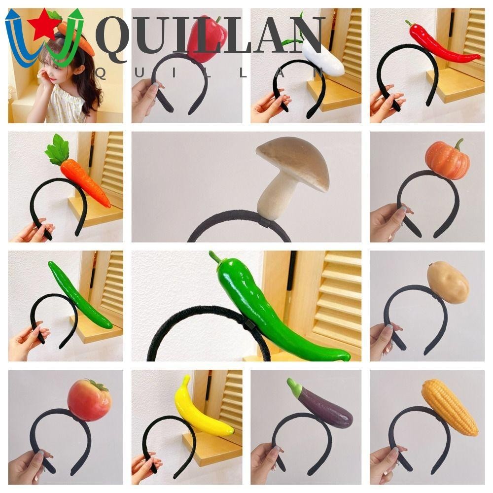 Quillan ที่คาดผมอาหารจําลอง มะเขือเทศ มันฝรั่ง ผลไม้ กล้วย พริกไทยน่ารัก สไตล์เกาหลี ที่คาดผมผัก ทุกวัน