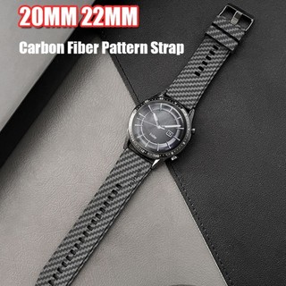 22 มม.คาร์บอนไฟเบอร์รูปแบบซิลิโคน Gt6 Pro สําหรับ Huawei นาฬิกา GT5 46 มม./GT4/GT3 GT 2 46 มม.Pro Watchband สายรัดข้อมือสร้อยข้อมือ
