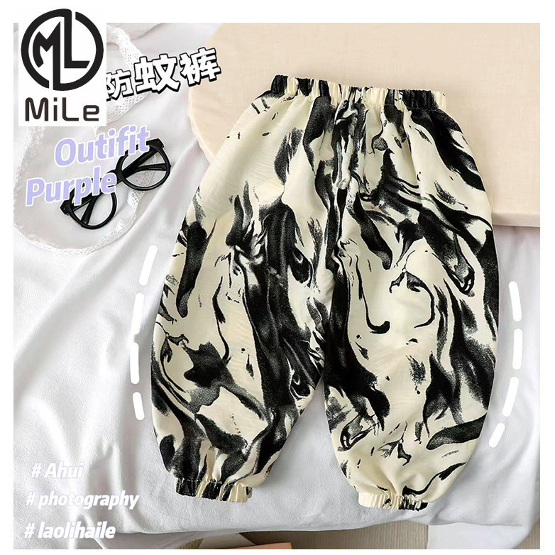 [ML] 80-120 ซม. ฤดูร้อน สไตล์ใหม่ เด็ก เกาหลี เวอร์ชั่น ป้องกันยุง กางเกงเด็กผู้ชาย เด็กผู้หญิง เด็กทารก ลําลอง ความยาวข้อเท้า ระบายอากาศ กางเกงกีฬา กางเกงเด็ก