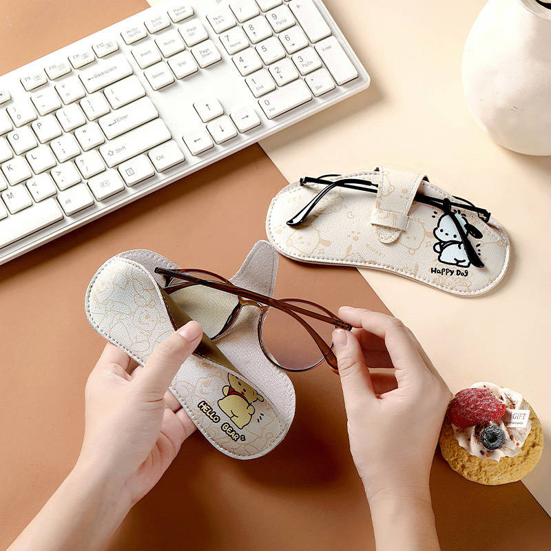 SENSES// Ins Glasses Case Portable Myopia Glasses Case Sun Sunglasses Bag Anti-Oxidation Glasses Sto