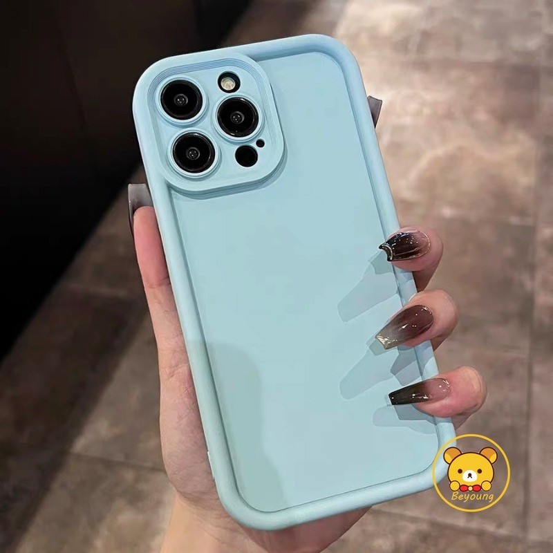 SAMSUNG MacaronสีปลอกสําหรับSamsung Galaxy A17 A07 A06 S25 Plus Ultra FE Edge A56 A55 M55 F55 5G 4Gเคสโทรศัพท์DopamineสีทึบAnti-fall Soft TPUป้องกันกรณีครอบคลุม - รูปที่ 2