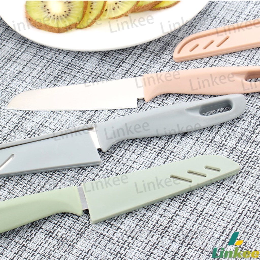 Linkee มีด มีดปอกผลไม้ มีดเล็ก มีสแตนเลส มีดหั่น มีดทำครัว มีดพกพา มีดหลากสี Fruit Knife