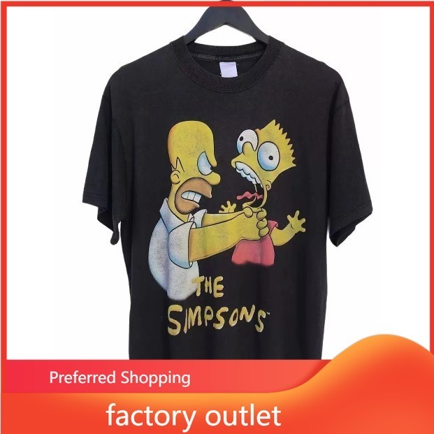 พร้อมส่ง เสื้อยืดแขนสั้นลําลอง ทรงหลวม พิมพ์ลายแอนิเมชั่น สไตล์วินเทจ พลัสไซซ์