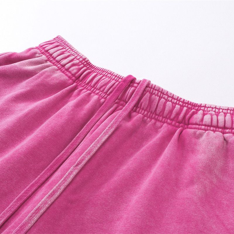 2026 ผ้าบาติกซักผ้าน้ําหนัก 420แกรมมกางเกงขาสั้นด้อยยุโรปอเมริกันย้อนยุคถนนถนนสวมใส่เยาวชนกางเกงขาสั้นผู้ชายผู้หญิง เสื้อยืด - รูปที่ 3