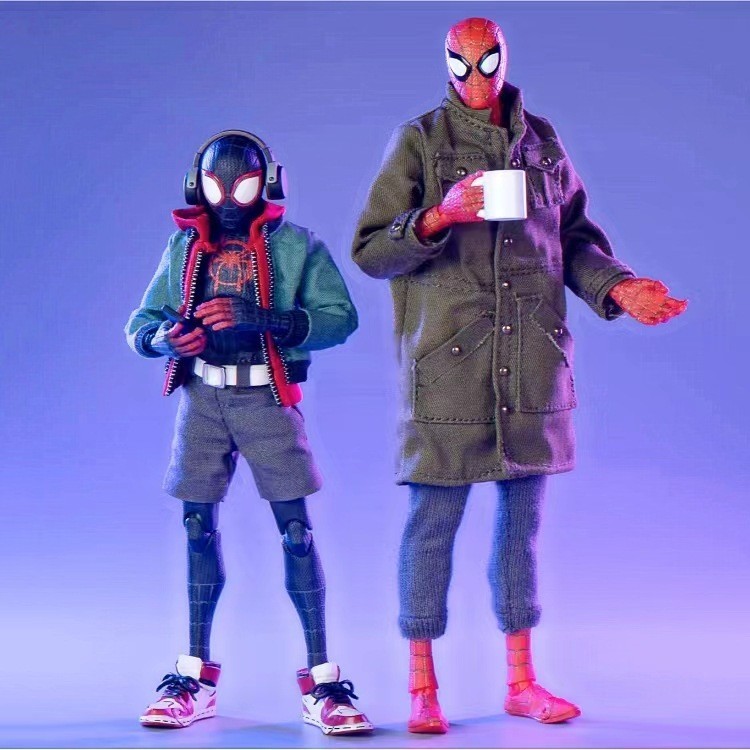 โมเดลฟิกเกอร์ Spiderman Miles Peter Parker KO Deluxe Edition Joint Action Figure สําหรับตกแต่ง 3 ชิ้น