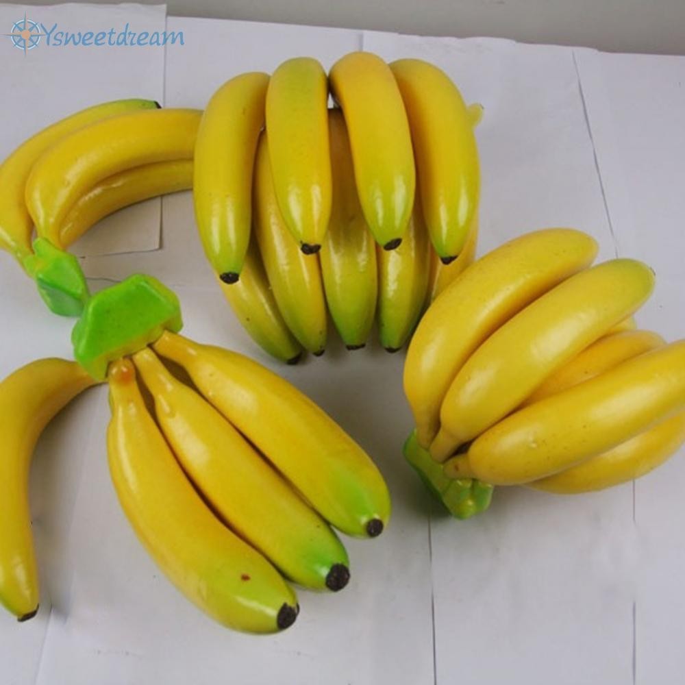 โมเดลผลไม้ กล้วยปลอม พลาสติก อุปกรณ์ประกอบฉาก สําหรับตกแต่งบ้าน