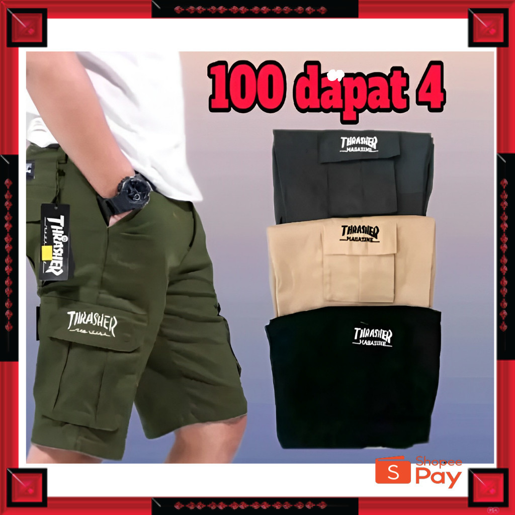 5.5 CARGO // 100K PACKAGE DPT 4pcs MENS CARGO SHORTS/MENS CASUAL PANTS/MENS CHINOS SHORTS/กางเกงขาสั