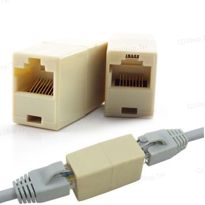 เครือข ่ าย Dual ตรงหัว Lan Cable Joiner Ethernet Coupler RJ45 หญิง Extender TH10B