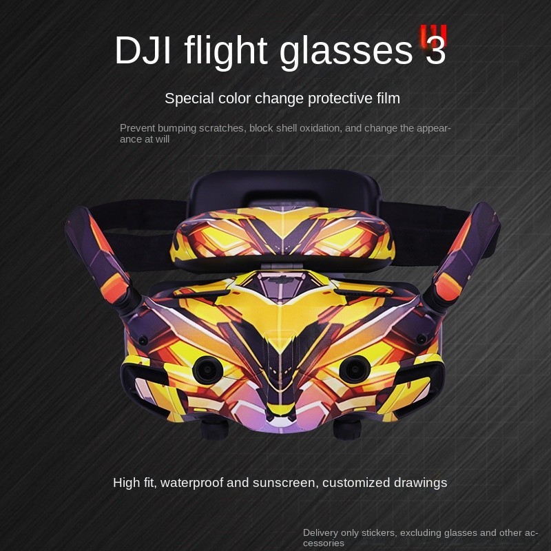 สติกเกอร ์ สีเหมาะสําหรับ DJI Goggles 3 ผ ่ านเครื ่ องบินเที ่ ยวบินแว ่ นตารีโมทคอนโทรลชุดสติกเกอร ์ รูปแบบที ่ ไม ่ ซ ้ ํากัน