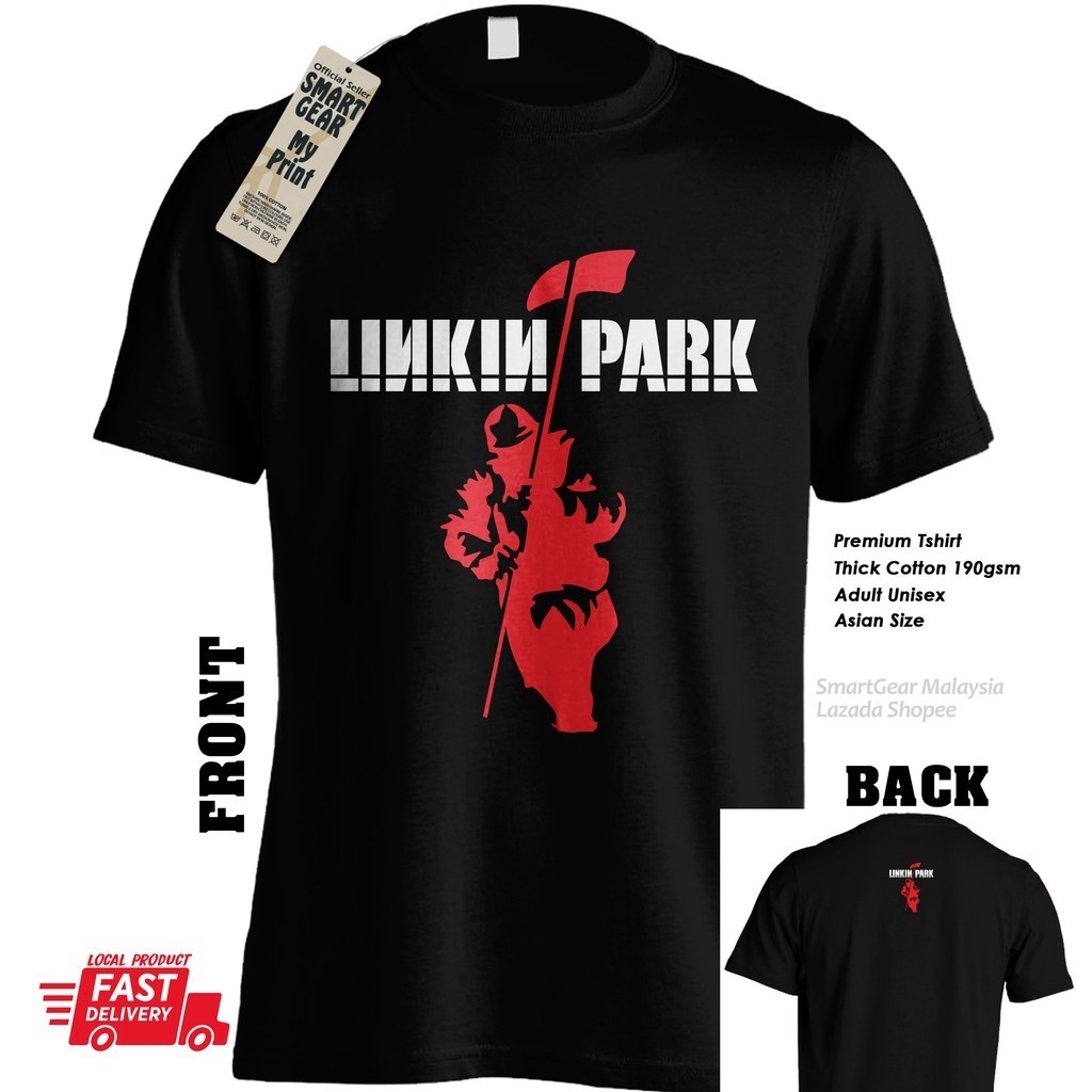 Linkin Park Tshirt Cotton Unisex Rock Band Metallica Iron Maiden
